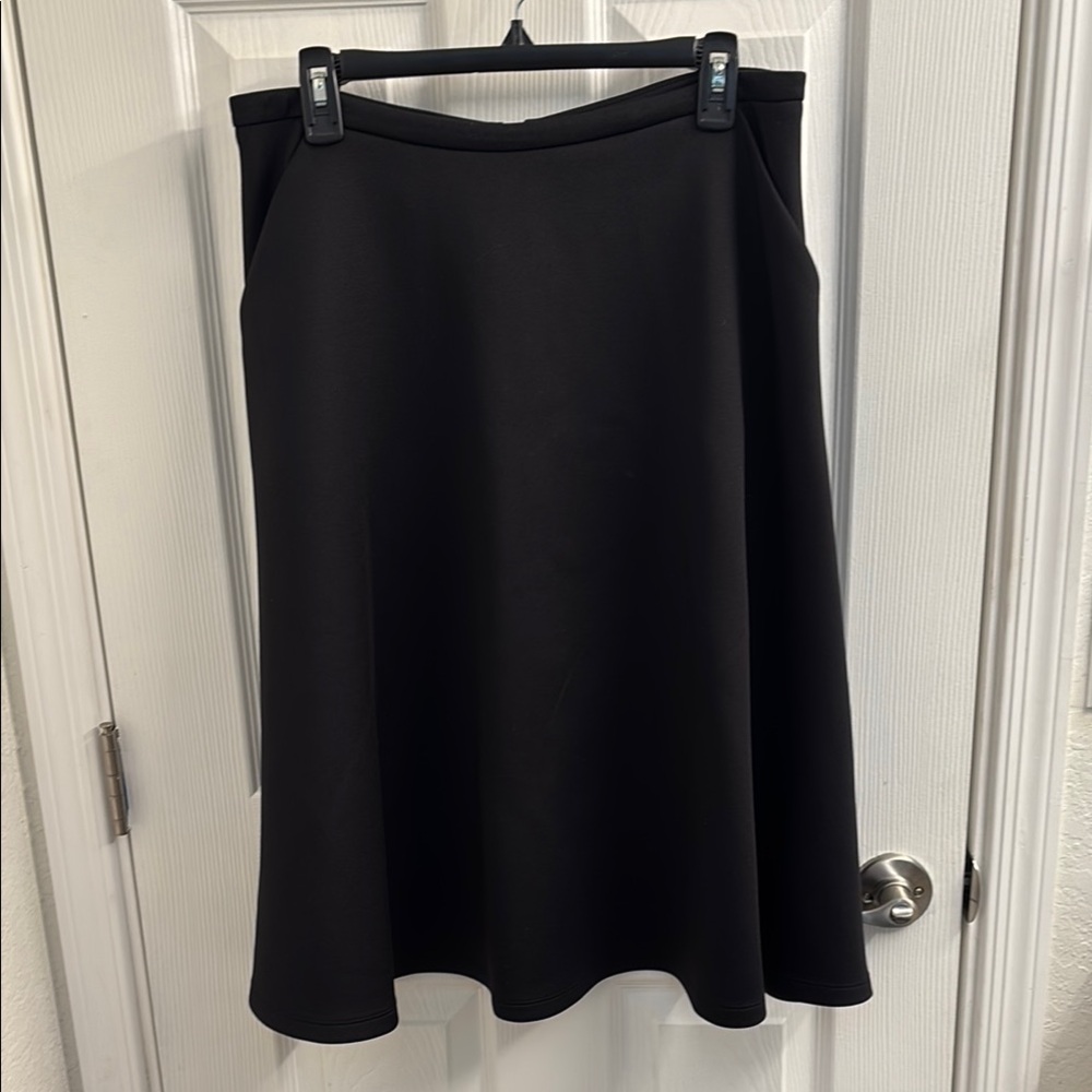 Women's CATO Elegant Black Skirt - Size 12 Full Skirt w/Pockets - Sassy!